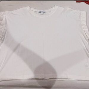 Women’s White cotton t-shirt size large NEVER WORN